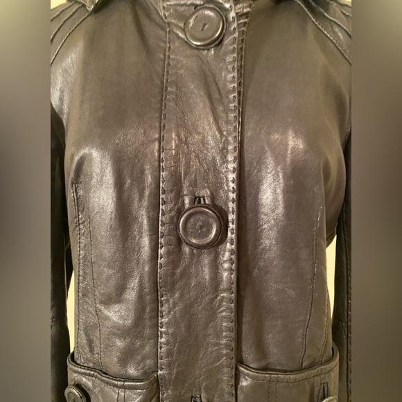 Mackage Hooded Leather Jacket Size M in good condition - Picture 7 of 16